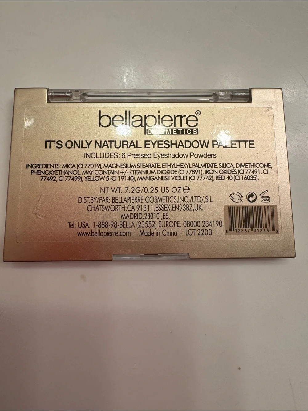 bellapierre Only Natural Eyeshadow Palette — Warm Brown & Gold